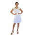 Φόρεμα κοντό βαμβακερό με μανίκια και δαντέλα